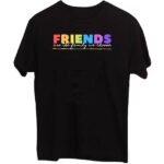 Buy Friends Black | Black Logo Printed Short Sleeve | Men’s Cotton T-Shirt