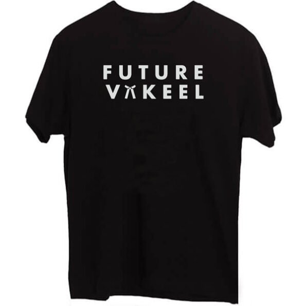 Buy Future Vakeel | Black Personalized Short Sleeve | Men’s Cotton T-Shirt