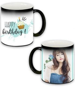 Cute Girl Birthday Design Black Magic Mug