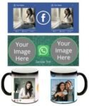 Buy Custom Printed Both Side | Social Media Design Black Magic Mug | Ceramic Coffee Mug For Gift