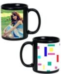 Buy Colorful Lines Design Custom Black | Dual Tone Printed Both Side | Ceramic Coffee Mug For Gift