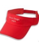 Buy Red Visor Customized | Unisex Printed Adjustable Stylish | Solid Tennis Cap