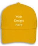 Buy Own Design Yellow Customized | Unisex Printed & Embroidery | Adjustable Stylish Solid Caps