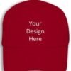 Own Design Maroon Customized Stylish Caps