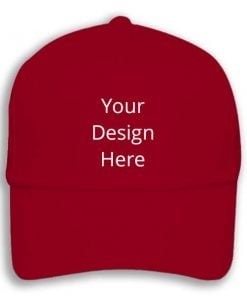 Own Design Maroon Customized Stylish Caps