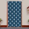Blue Seamless D Room Blacken Print Curtain