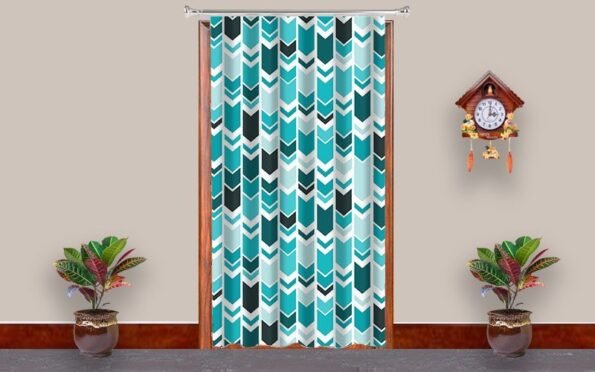 Buy Blue Shade Arrow D Room Blacken Print Curtain | Customized Own Design Solid | Sunshine Decor Curtain For Bedroom Office