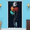 Astronaut D Room Blacken Print Curtain