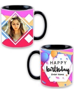 Buy Happy Fathers Day Design Custom Black | Dual Tone Printed Both Side | Ceramic Coffee Mug For Gift