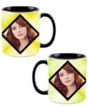 Buy Dual Image Design Black | Customized Dual Tone | Cute Printed Coffee Mug For Gift