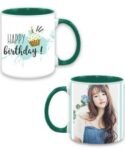 Buy Customized Dual Tone | Green Happy Birthday Design | Cute Ceramic Coffee Mug For Men Women