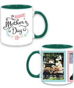 Green Cute Mother Day Printed Mug