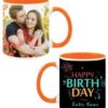 Birthday Design Custom Orange Ceramic Mug