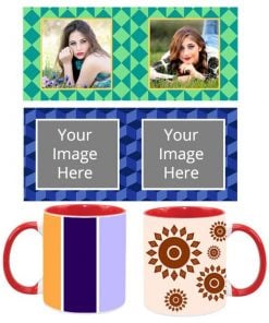 Abstract Design Custom Red Ceramic Mug