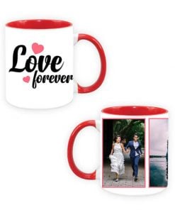 Love Forever Design Custom Red Ceramic Mug