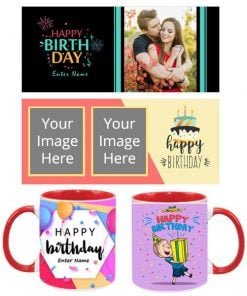 Birthday Design Custom Red Ceramic Mug