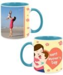 Mothers Day Design Custom Sky Blue Ceramic Mug