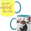 Best Mom Design Custom Sky Blue Ceramic Mug