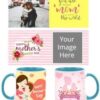 Mother Day Design Custom Sky Blue Ceramic Mug