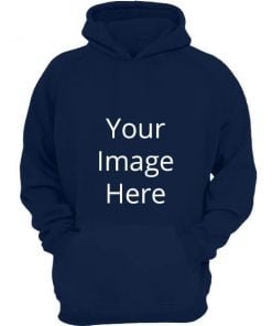 Buy Full Sleeve High Neck | Blue Customized Hoodie | Custom Hoodies For Men And Women