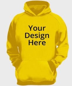 Buy Full Sleeve High Neck | Yellow Customized Hoodie | Custom Hoodies For Men And Women