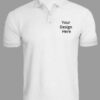 White Customized Polo T-Shirt