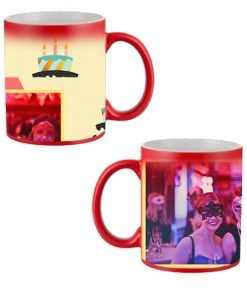 Happy Birthday Cake Design Red Magic Mug