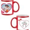 Hearts and Roses Design Red Magic Mug