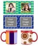 Buy Custom Printed Both Side | Abstract Design Red Magic Mug | Ceramic Coffee Mug For Gift