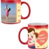 Mother And Baby Design Red Magic Mug