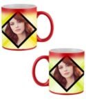 Buy Custom Printed Both Side | Firecrackers and Birthday Design Red Magic Mug | Ceramic Coffee Mug For Gift