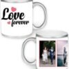 Love Forever Design Custom Silver Ceramic Mug