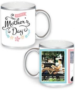 Buy Mothers Day Design Custom Silver | HD Printed Both Side | Ceramic Coffee Mug For Gift
