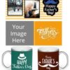 Fathers Day Design Custom Silver Ceramic Mug