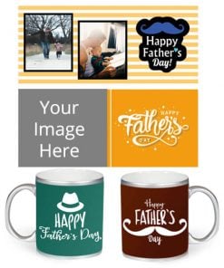 Fathers Day Design Custom Silver Ceramic Mug