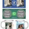 Social Media Design Custom Silver Ceramic Mug