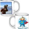 Fathers Day Design Custom Silver Ceramic Mug