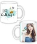 Buy Happy Birthday Design Transparent Clear | Custom Printed Both Side | Ceramic Coffee Mug For Gift