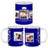 3 Pic Collage and Hearts Design Custom White Ceramic Mug