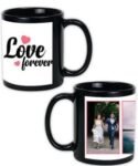Buy Love Forever Design Custom Black | Dual Tone Printed Both Side | Ceramic Coffee Mug For Gift