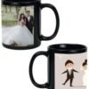 Married Couple Design Custom Black Ceramic Mug
