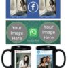 Social Media Design Custom Black Ceramic Mug