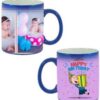 Happy Birthday Gift Box Design Blue Magic Mug