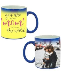 Best Mom Design Blue Magic Mug