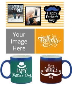 Fathers-Day Design Blue Magic Mug