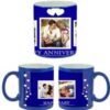 Hearts Design Blue Magic Mug