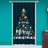 Christmas Tree Blacken Photo Print Curtain