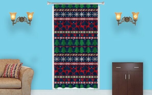 Buy Deer Tree D Room Blacken Print Curtain | Customized Own Design Solid | Sunshine Decor Curtain For Bedroom Office