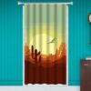 Desert D Room Blacken Photo Print Curtain