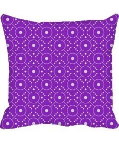 Purple Circle Colourful Des Printed Cushion